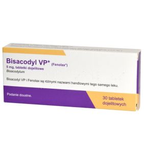 Bisacodyl  VP, 5 mg, tabl.dojelit.,(i.row),Delf,Bulg, 30 szt
