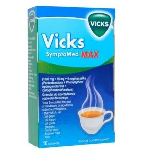 Vicks AntiGrip Max, granulki do sporządzania roztworu doustnego, 10 saszetek