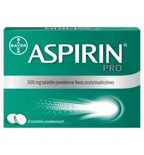 Aspirin Pro, 500 mg, tabletki powlekane, 8 szt.