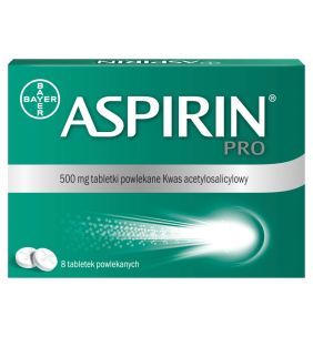 Aspirin Pro, 500 mg, tabletki powlekane, 8 szt.