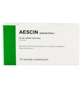 Aescin, 20 mg,tabl.dojelit.,(i.row),Delf,Czechy, 30 szt