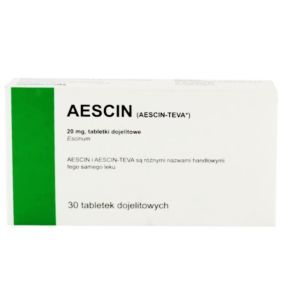 Aescin, 20 mg,tabl.dojelit.,(i.row),Delf,Czechy, 30 szt