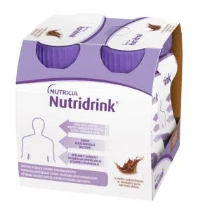 Nutridrink, smak czekoladowy, płyn, 4 x 125 ml