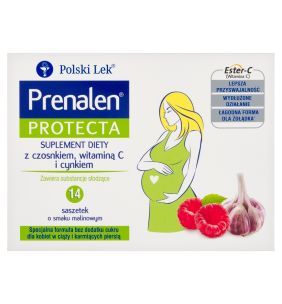 Prenalen, proszek do rozpuszczania o smaku malinowym, 5 g, 14 saszetek