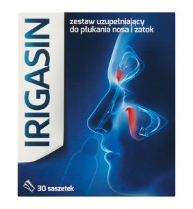 Irigasin, zestaw uzupełniający do płukania nosa i zatok, 30 saszetek