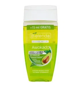 Bielenda Bouquet Nature Awokado, Łagodny 2-fazowy płyn do demakijażu oczu, 140 ml