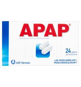 Apap, 500 mg, tabletki powlekane, 24 szt.