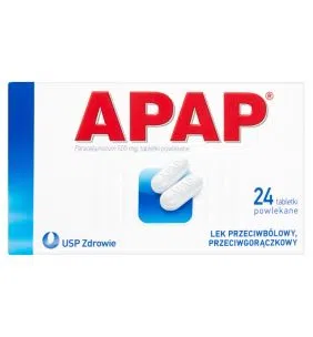 Apap, 500 mg, tabletki powlekane, 24 szt.