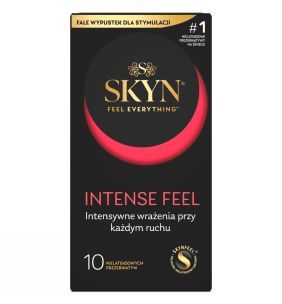 Skyn Intense Feel, nielateksowe prezerwatywy z wypustkami, 10 szt.