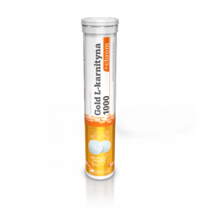 Olimp Gold L-Karnityna + chrom, tabletki musujące, smak pomarańczowy, 20 szt.