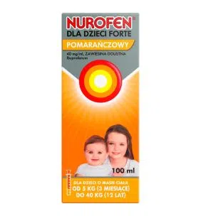 Nurofen dla dzieci Forte, 40 mg/ml, zawiesina doustna o smaku pomarańczowym, 100 ml