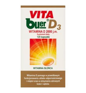 VITA buer D3, 2000 j.m., kapsułki, 120 szt.
