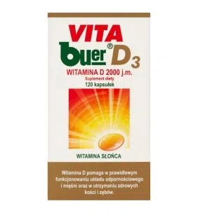 VITA buer D3, 2000 j.m., kapsułki, 120 szt.