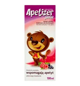 Apetizer Junior, syrop, o smaku malinowo-porzeczkowym, 100 ml