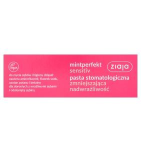Ziaja MintPerfekt Sensitiv, pasta do zębów zmniejszająca nadwrażliwość, 75ml