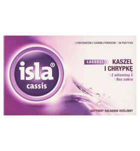 Isla-Cassis, pastylki do ssania, 60 szt.