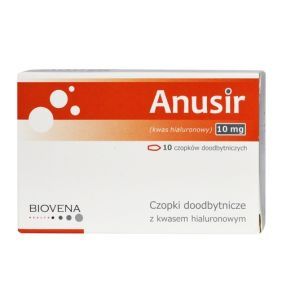 Anusir, czopki doodbytnicze z kwasem hialuronowym, 10 szt.