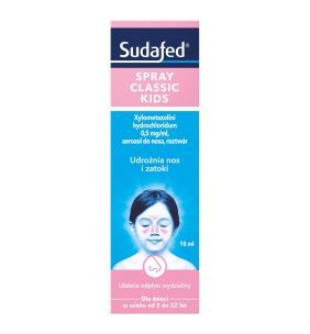 Sudafed XyloSpray dla dzieci, 0,5 mg/ml, aerozol do nosa, 10 ml