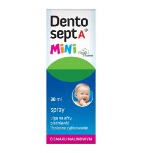Dentosept A Mini, spray, ulga na afty, pleśniawki i bolesne ząbkowanie, 30 ml