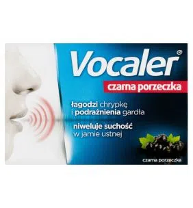 Vocaler czarna porzeczka, pastylki do ssania, 12 szt.