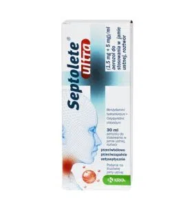 Septolete Ultra,(1,5mg+5 mg)/ml,aer.do stos.w j.ustn.,30 ml