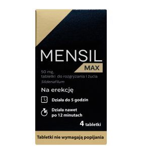 MENSIL MAX, 50 mg, tabletki do rozgryzania i żucia, 4 sztuki