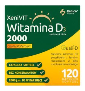 XeniVIT Witamina D 2000, kapsułki miękkie, 120 szt.