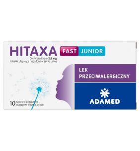 Hitaxa Fast Junior, 2,5 mg, tabletki ulegające rozpadowi w jamie ustnej, 10 szt.