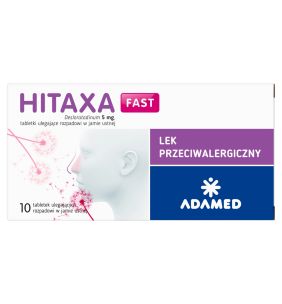 Hitaxa Fast, 5 mg, tabletki ulegające rozpadowi w jamie ustnej, 10 szt.