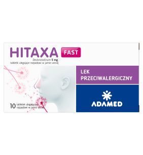 Hitaxa Fast, 5 mg, tabletki ulegające rozpadowi w jamie ustnej, 10 sztuk