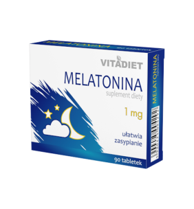 Melatonina 1 mg, tabl.,(Vitadiet), 90 szt