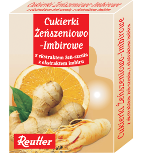 Cukierki, zenszeniowo-imbir., z ekstraktem imbiru, 50 g