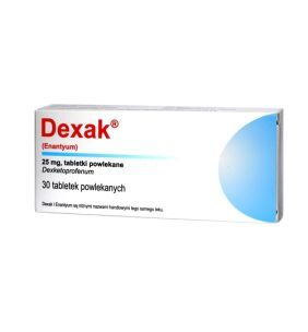 Dexak, 25 mg, tabletki powlekane, 30 szt. (import równoległy, Delfarma)