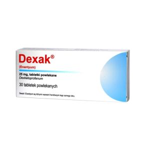 Dexak, 25 mg, tabletki powlekane, 30 szt. (import równoległy, Delfarma)
