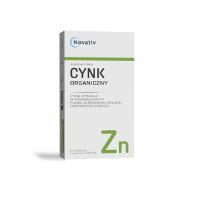 Novativ Cynk Organiczny, kapsułki, 60 sztuk