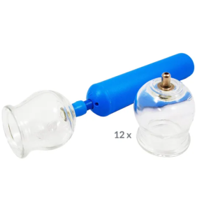 Med Plus, bezogniowe bańki lekarskie, 12 szt. + pompka