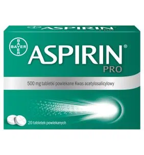 Aspirin Pro, 500 mg, tabl.powl., 20 szt