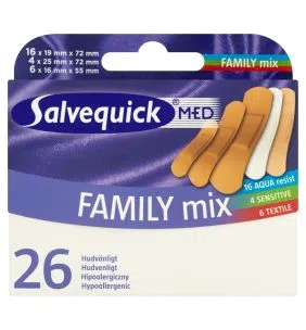 Salvequick Med, Family Mix, plastry, 26 szt.