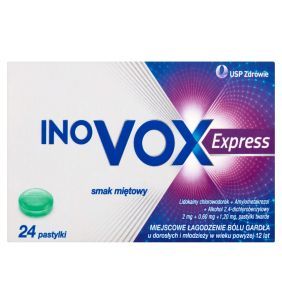 Inovox Express, pastylki twarde, smak miętowy, 24 szt.