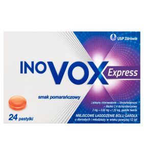 Inovox Express, pastylki twarde, smak pomarańczowy, 24 szt.