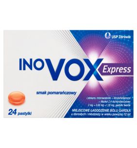 Inovox Express, pastylki twarde, smak pomarańczowy, 24 szt.