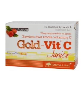 Olimp Gold-Vit C Junior, proszek w saszetkach, 15 szt.