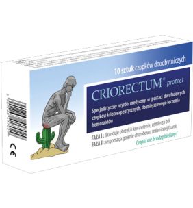 Criorectum Protect, czopki przeciw hemoroidom, 10 szt.