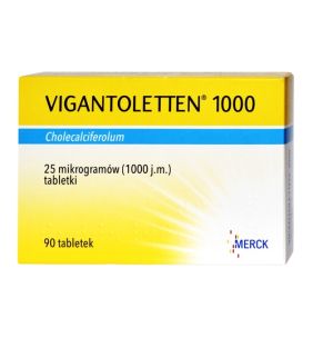 Vigantoletten 1000, 1000 j.m., tabletki, 90 szt., witamina D