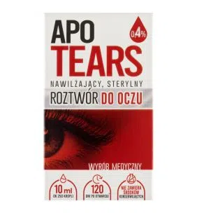 ApoTears, jałowy, nawilżający roztwór do oczu, 0,4%, 10 ml
