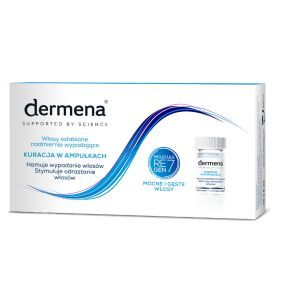 Dermena Hair Care, kuracja do włosów osłabionych, nadmiernie wypadających, 5 ml, 15 ampułek