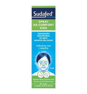 Sudafed XyloSpray HA dla dzieci, 0,5mg/ml, aerozol do nosa, 10 ml