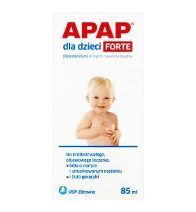 Apap dla dzieci forte, 40 mg/ml, zawiesina doustna, 85 ml