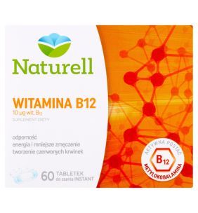 Naturell Witamina B12, 10 µg, tabletki do rozgryzania i żucia, 60 szt.