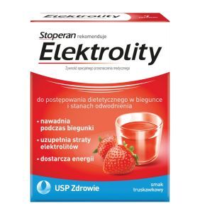 Stoperan, Elektrolity, proszek, smak truskawkowy, 7 saszetek